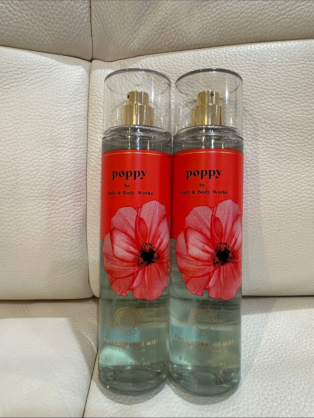 Bath & Body Works Poppy Fine Fragrance Mist Bundle of 2 Full Size NIB